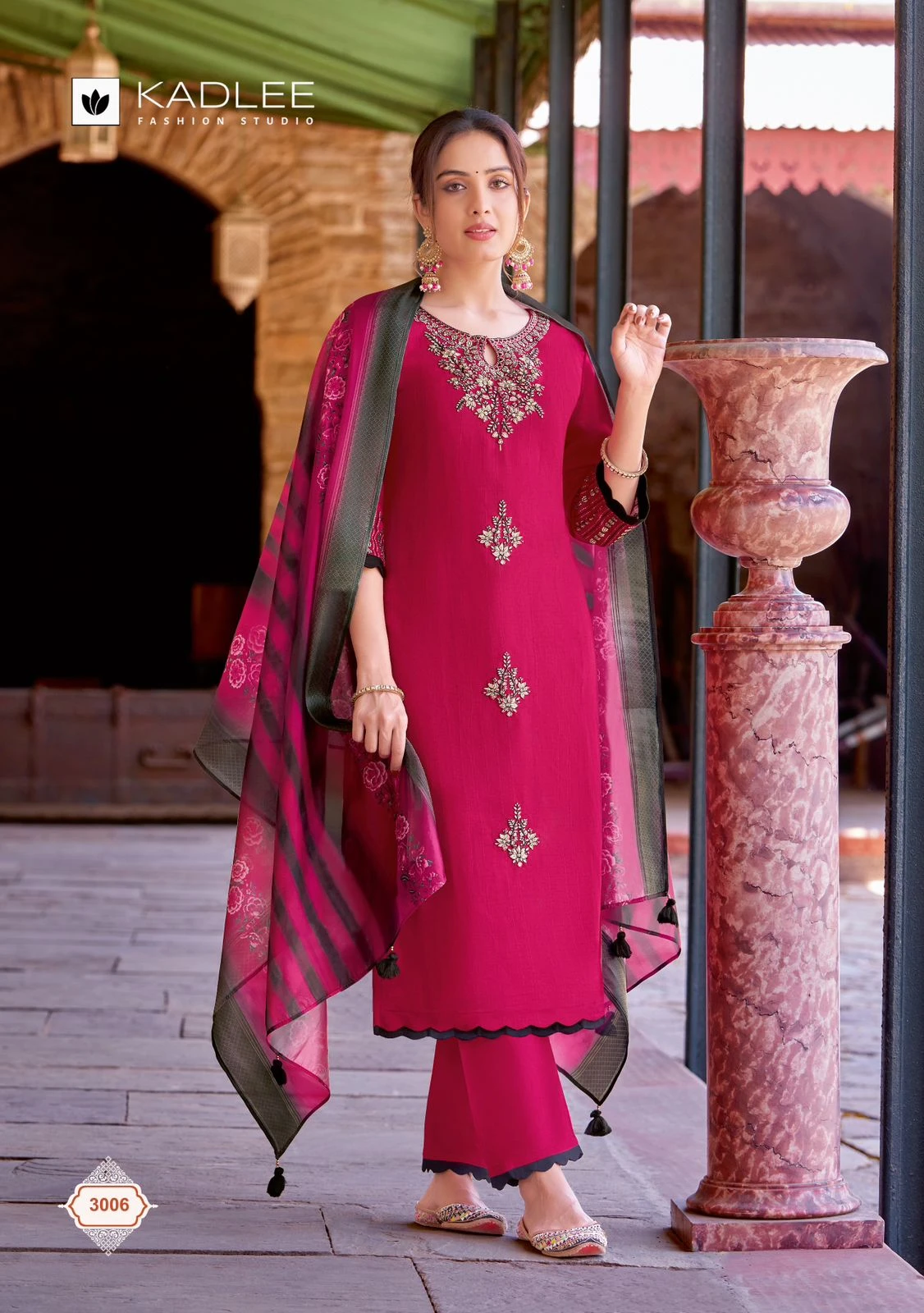 Kadlee Heritage Viscose Weaving Wholesale Readymade Salwar Suit Catalog — Wholesale Salwar Suits, Kadlee Fashion Studio wholesale from Surat — view 5